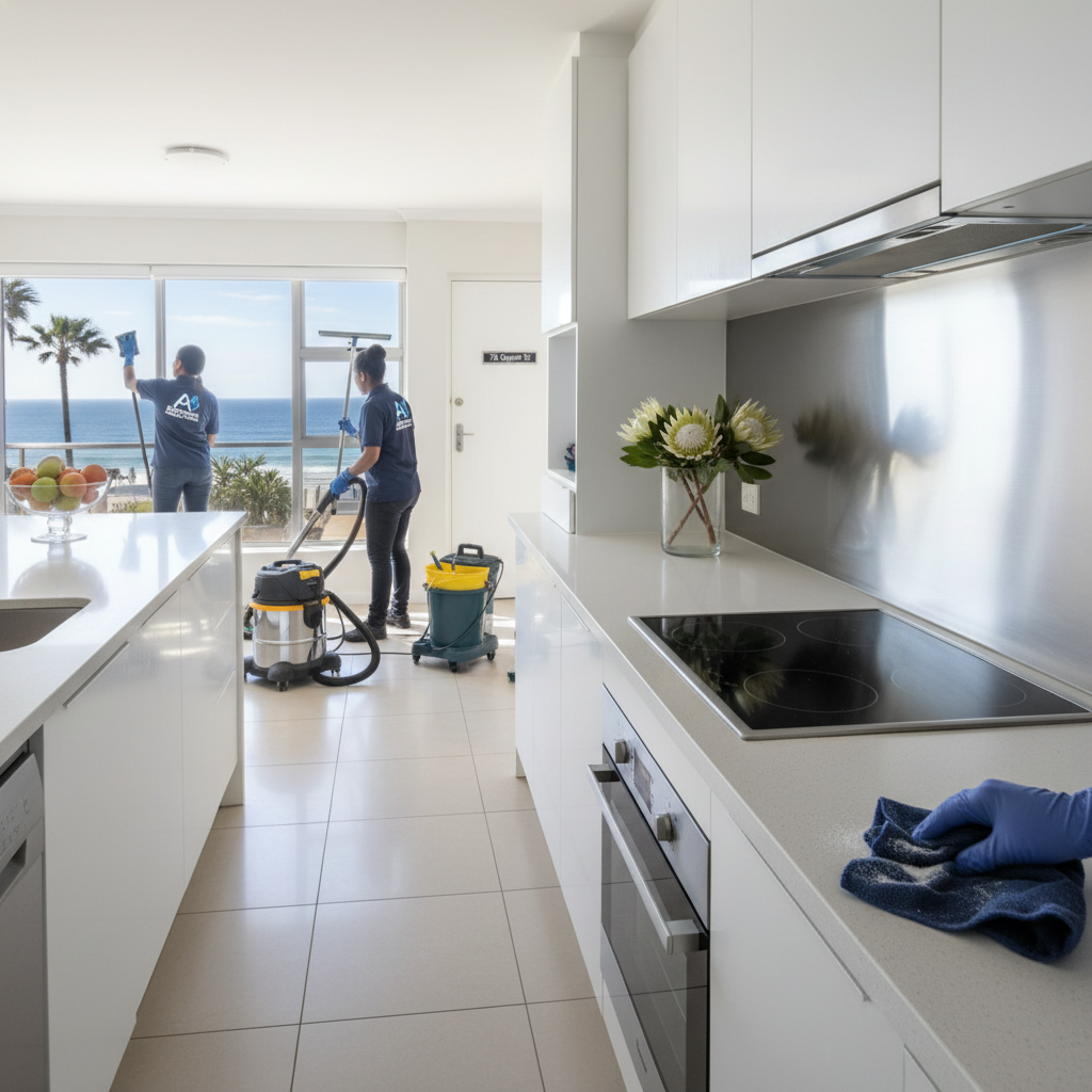 Move in cleaning results in a sanitized Margate kitchen